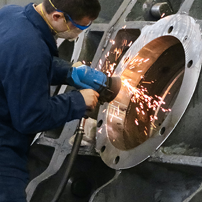 A man welding some metal