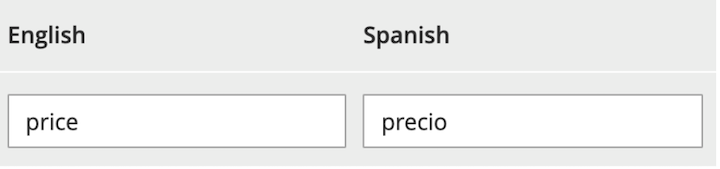 the english and spanish language function on a magento website